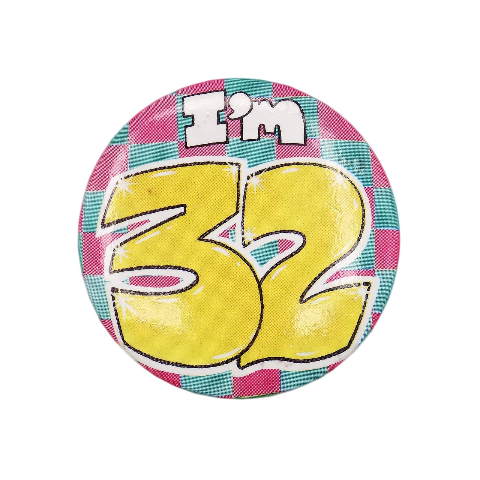 I AM 32 缶バッジ バッチ 32歳 誕生日