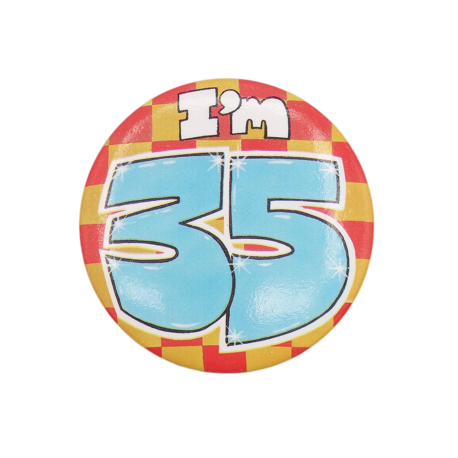 I AM 35 缶バッジ バッチ 35歳 誕生日