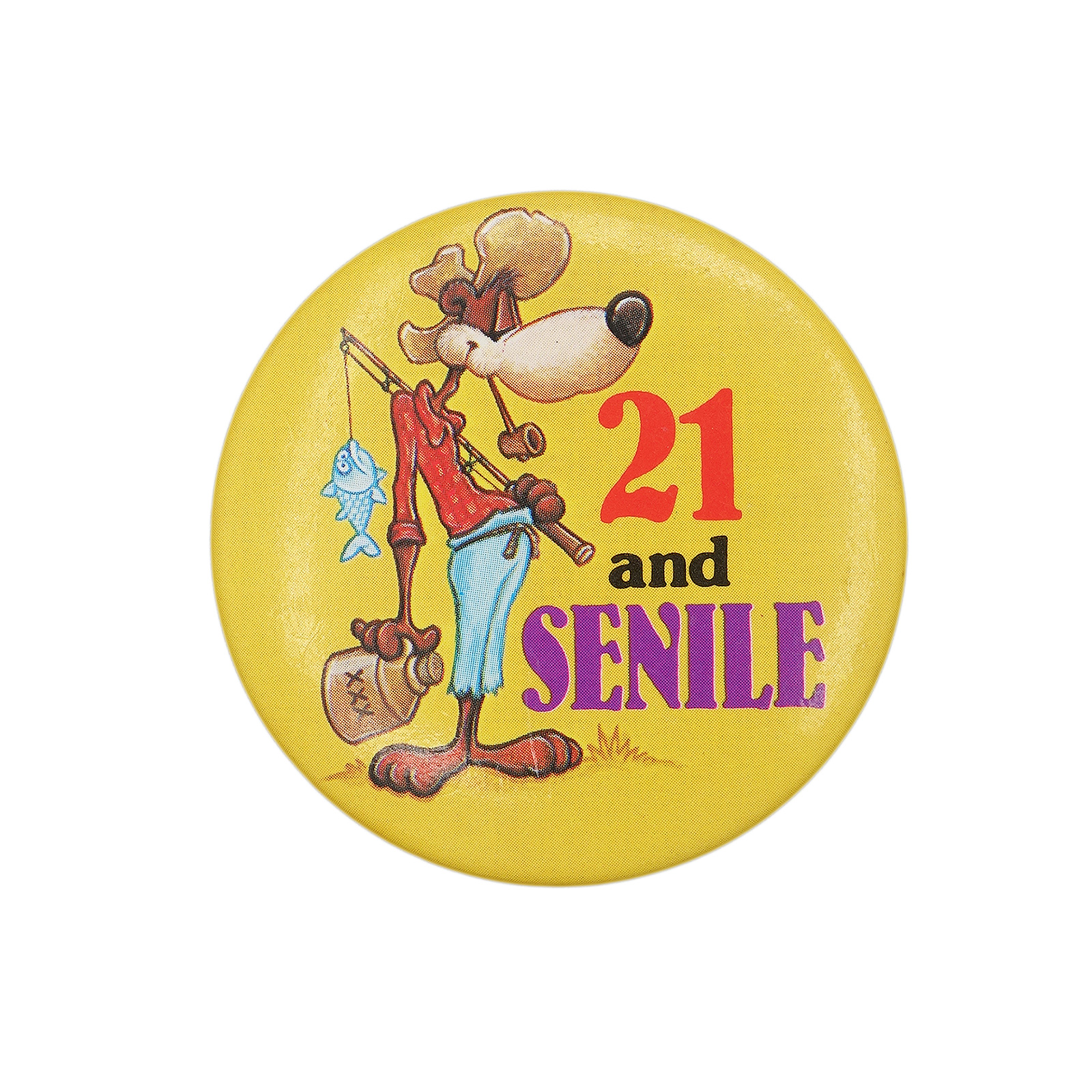 21 and SENILE 缶バッジ バッチ 21歳 誕生日