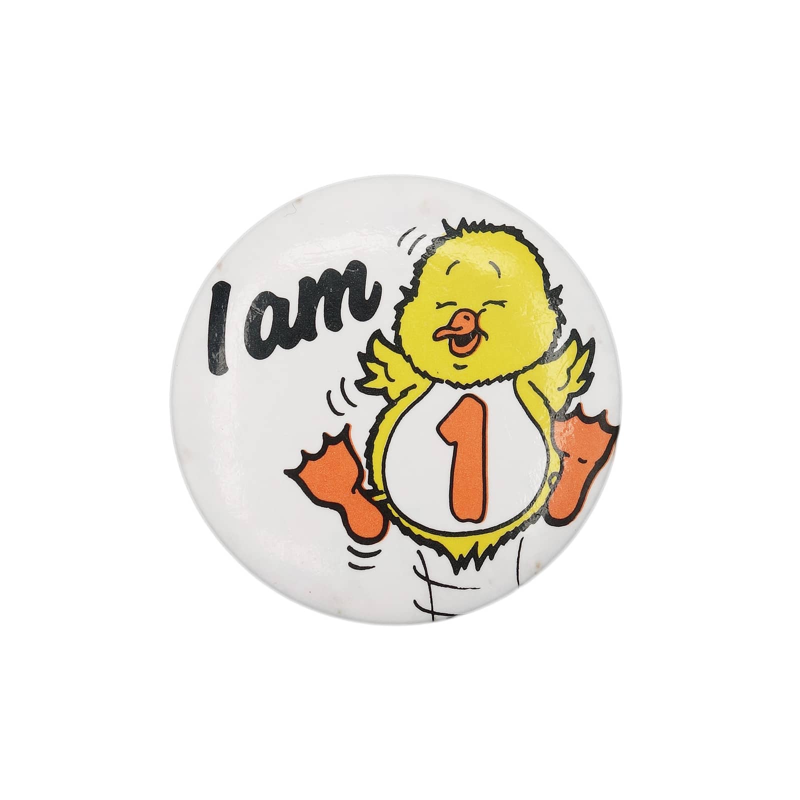 I am 1 ひよこ 缶バッジ バッチ 1歳 誕生日