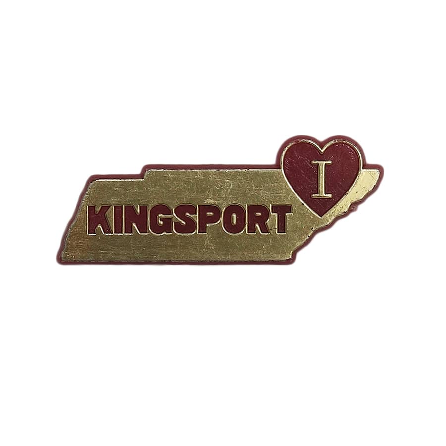 I LOVE KINGSPORT ピンズ テネシー州 キングスポート 留め具付き