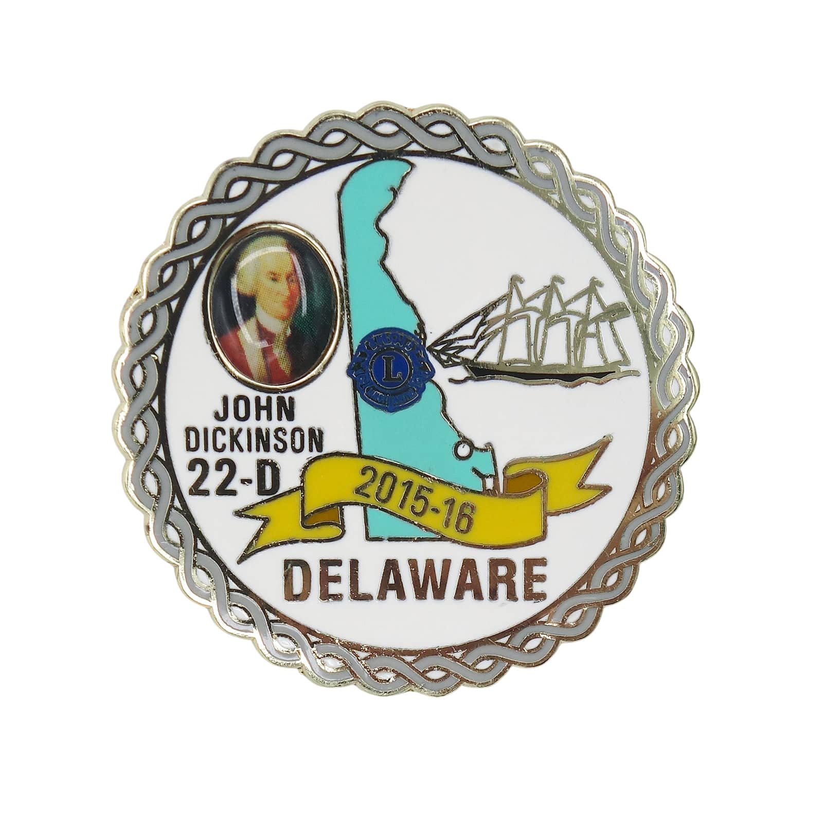Lions Clubs ライオンズクラブ DELAWARE ジョン・ディキンソン ピンズ