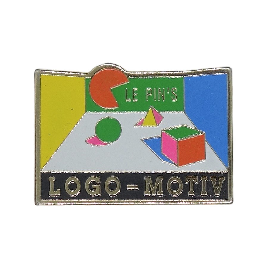  ピンズ LOGO MOTIV デザインアート 留め具付き レトロ