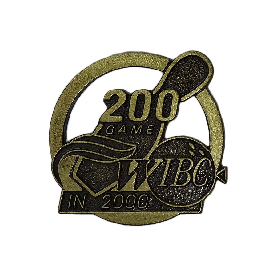 WIBC ボウリング ピンズ 200 GAME 留め具付き