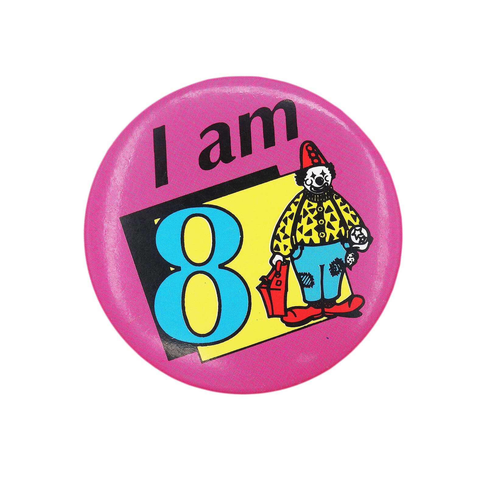 I AM 8 ピエロ 缶バッジ バッチ 8歳 誕生日
