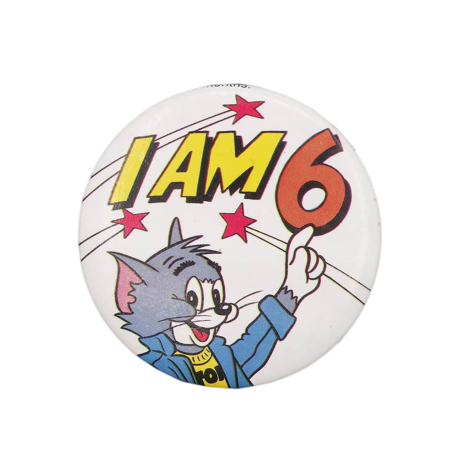 I AM 6 トム 缶バッジ バッチ 6歳 誕生日 1991 Turner Ent