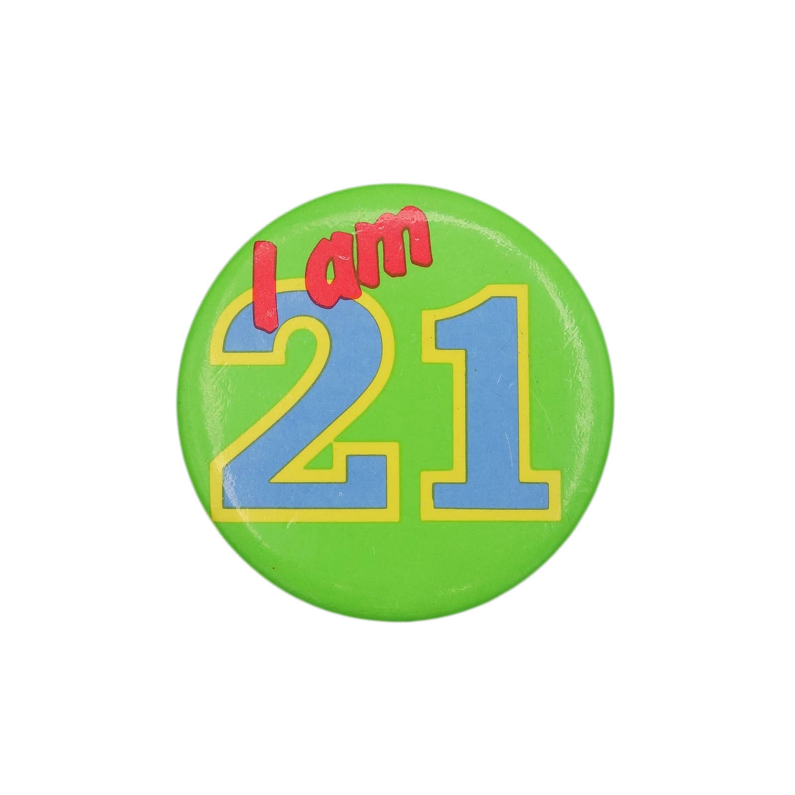 I am 21 缶バッジ バッチ 21歳 誕生日