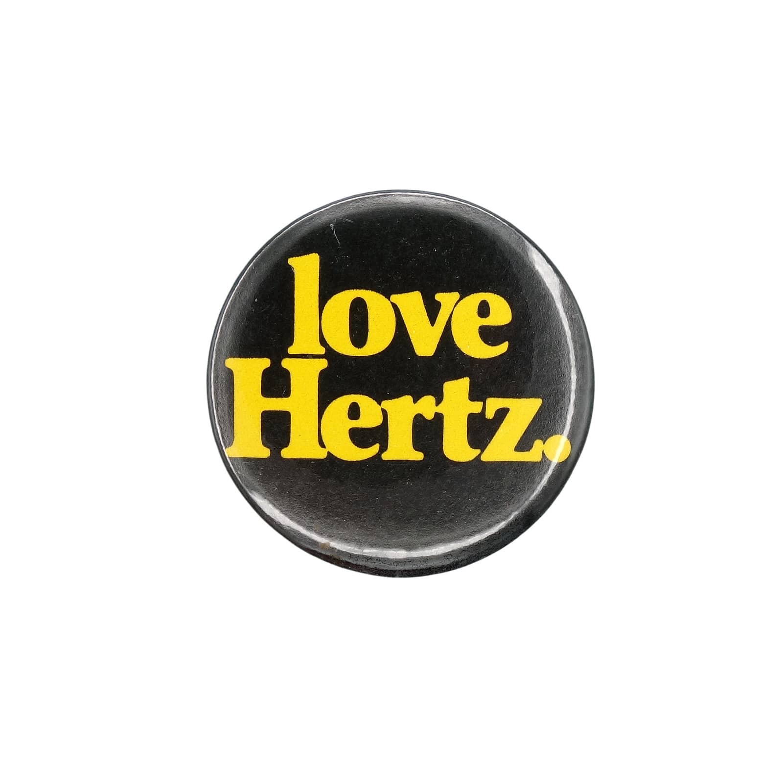 love Hertz. 缶バッジ バッチ レンタカー会社 ハーツ