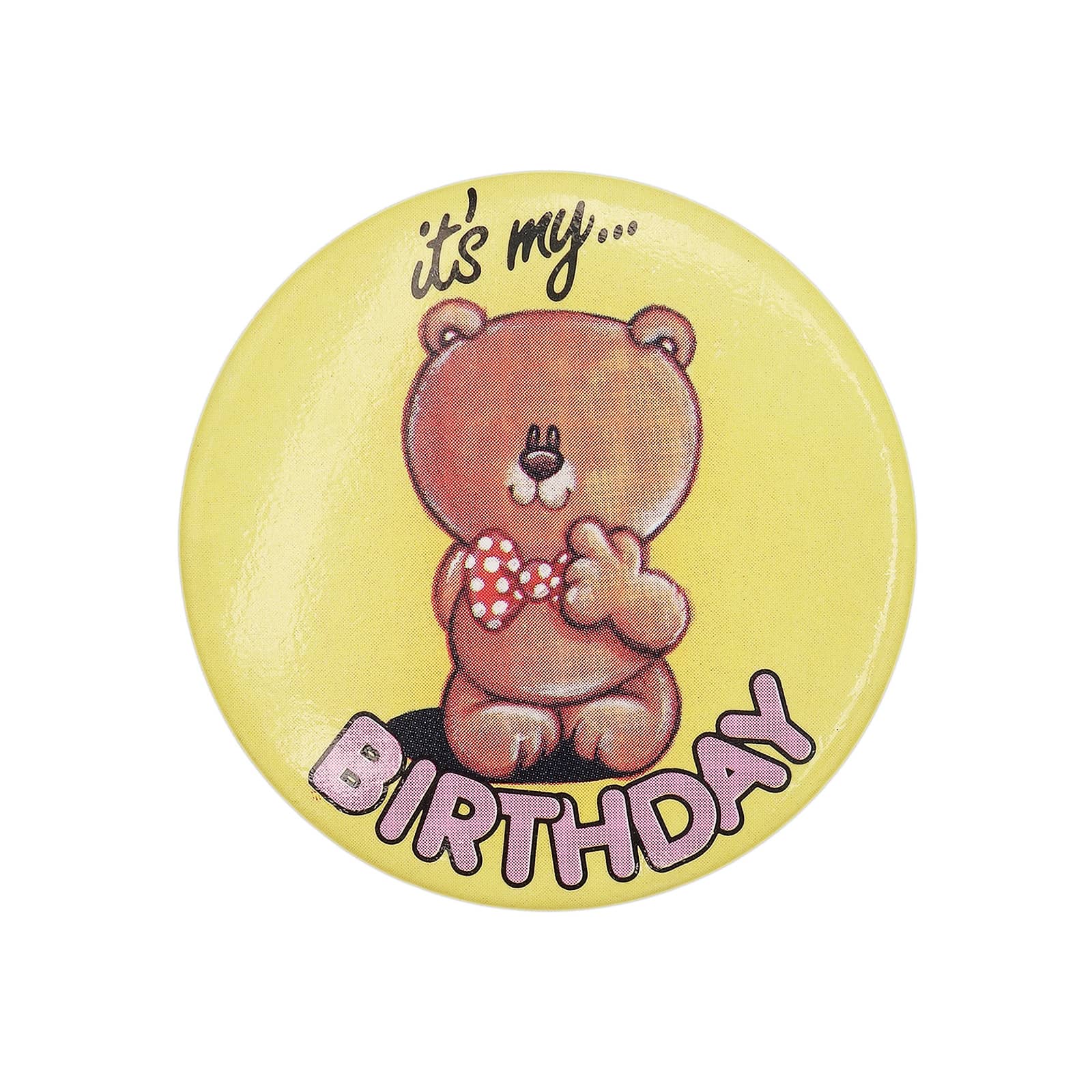 it's my BIRTDAY テディベア 缶バッジ バッチ 誕生日