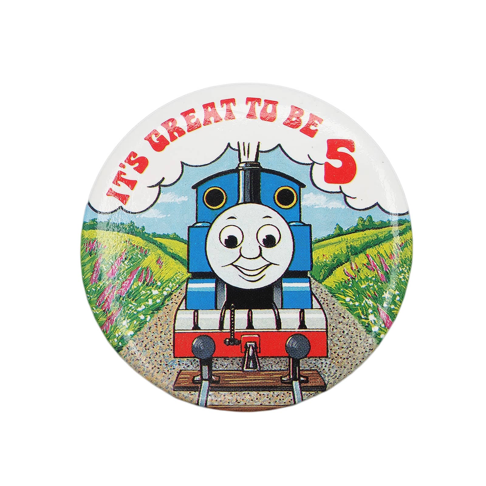 IT'S GREAT TO BE 5 きかんしゃトーマス 缶バッジ バッチ 5歳 誕生日