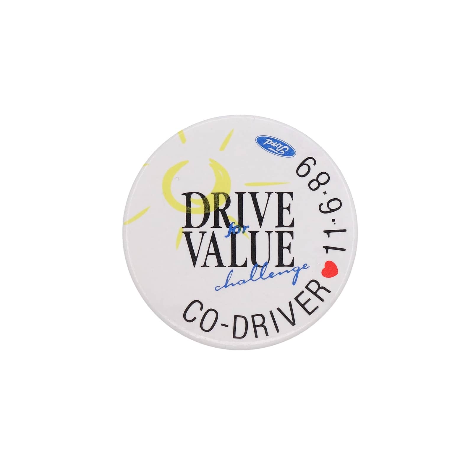 Ford フォード DRIVE for VALUE challenge 缶バッジ バッチ