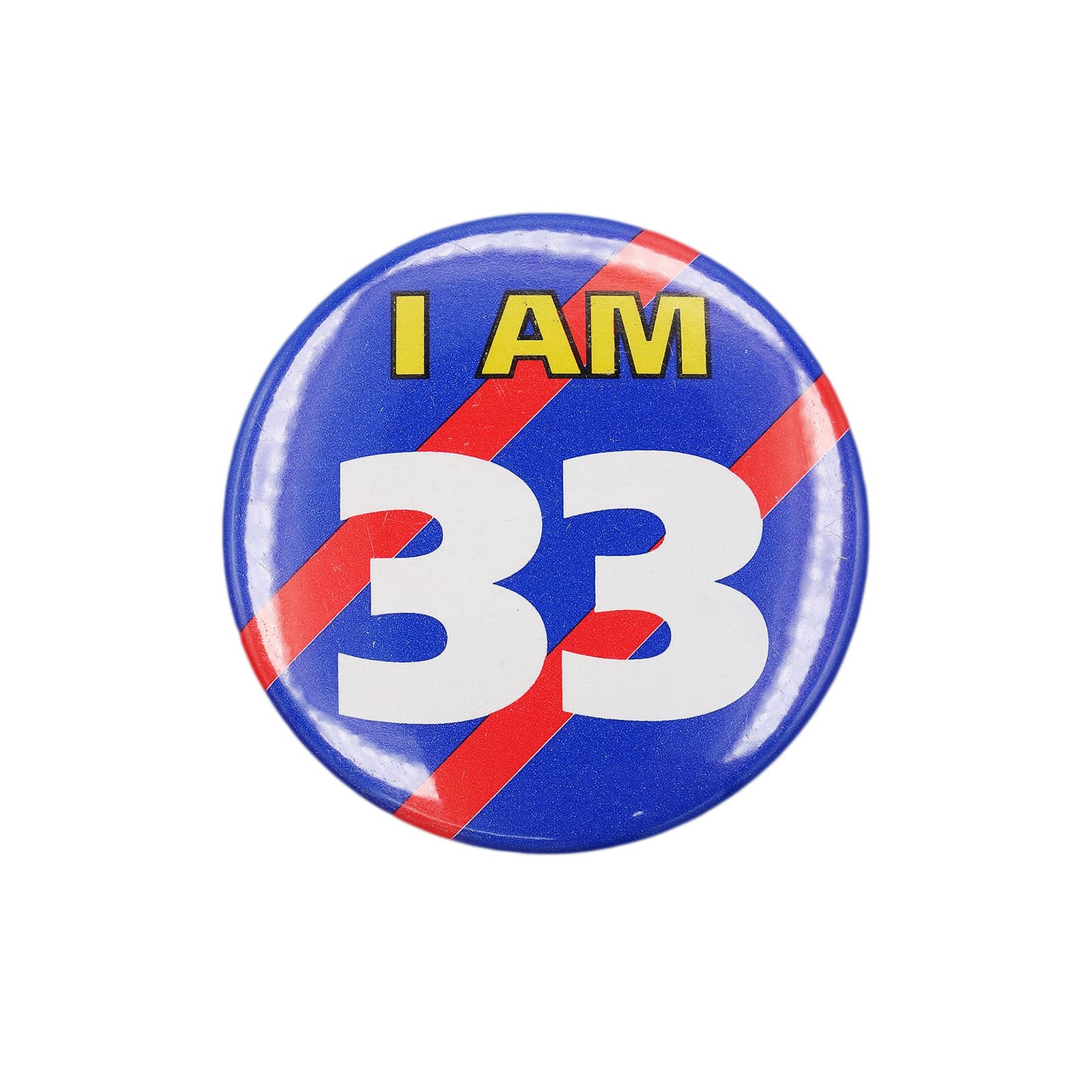 I AM 33 缶バッジ バッチ 33歳 誕生日