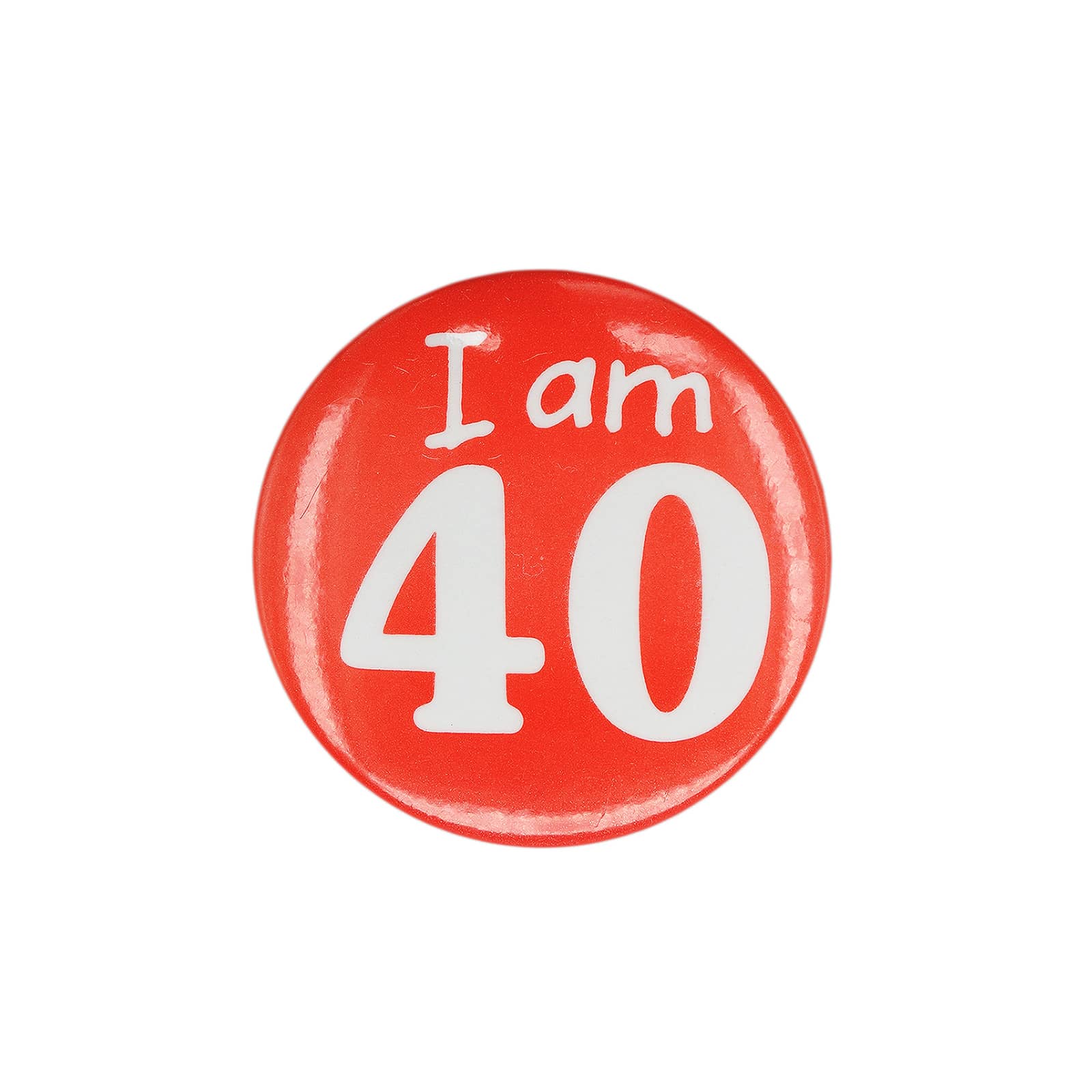 I am 40 缶バッジ バッチ 40歳 誕生日