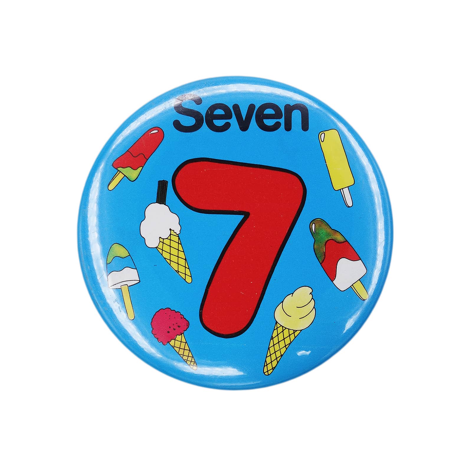 7歳 誕生日 缶バッジ バッチ Seven アイスクリーム