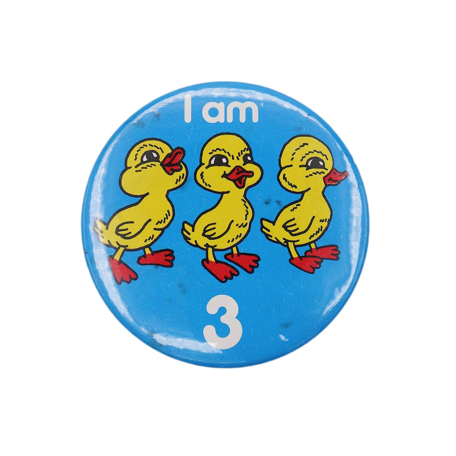 I am 3 アヒル 缶バッジ バッチ 3歳 誕生日