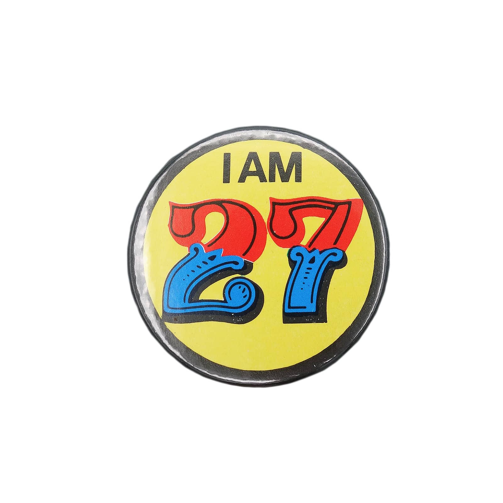 I AM 27 缶バッジ バッチ 27歳 誕生日