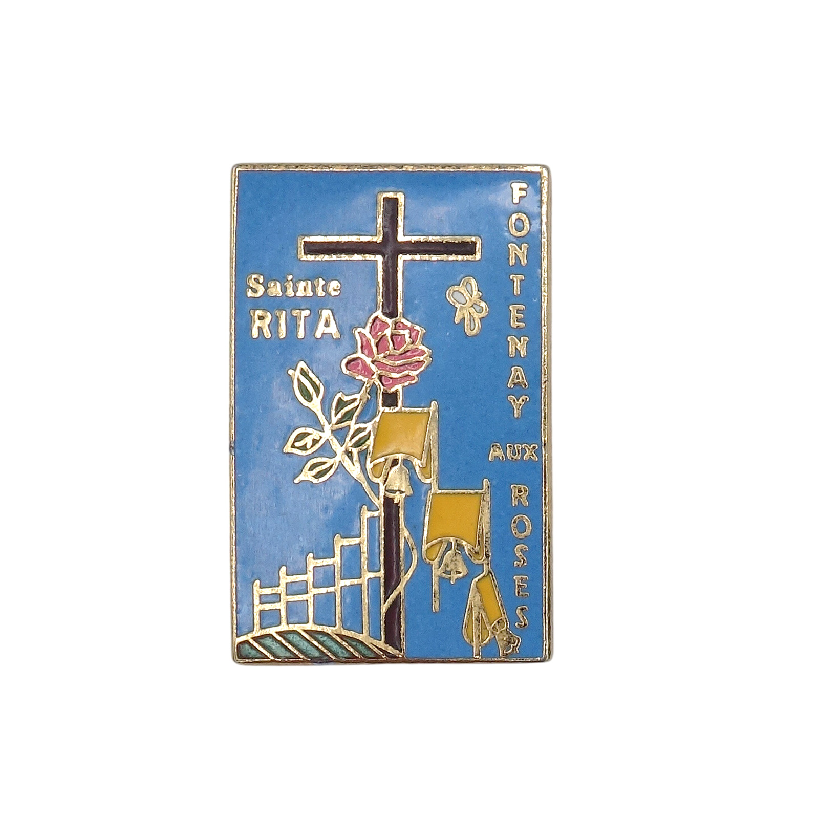 Sainte RITA 聖リタ ピンズ 薔薇と十字架