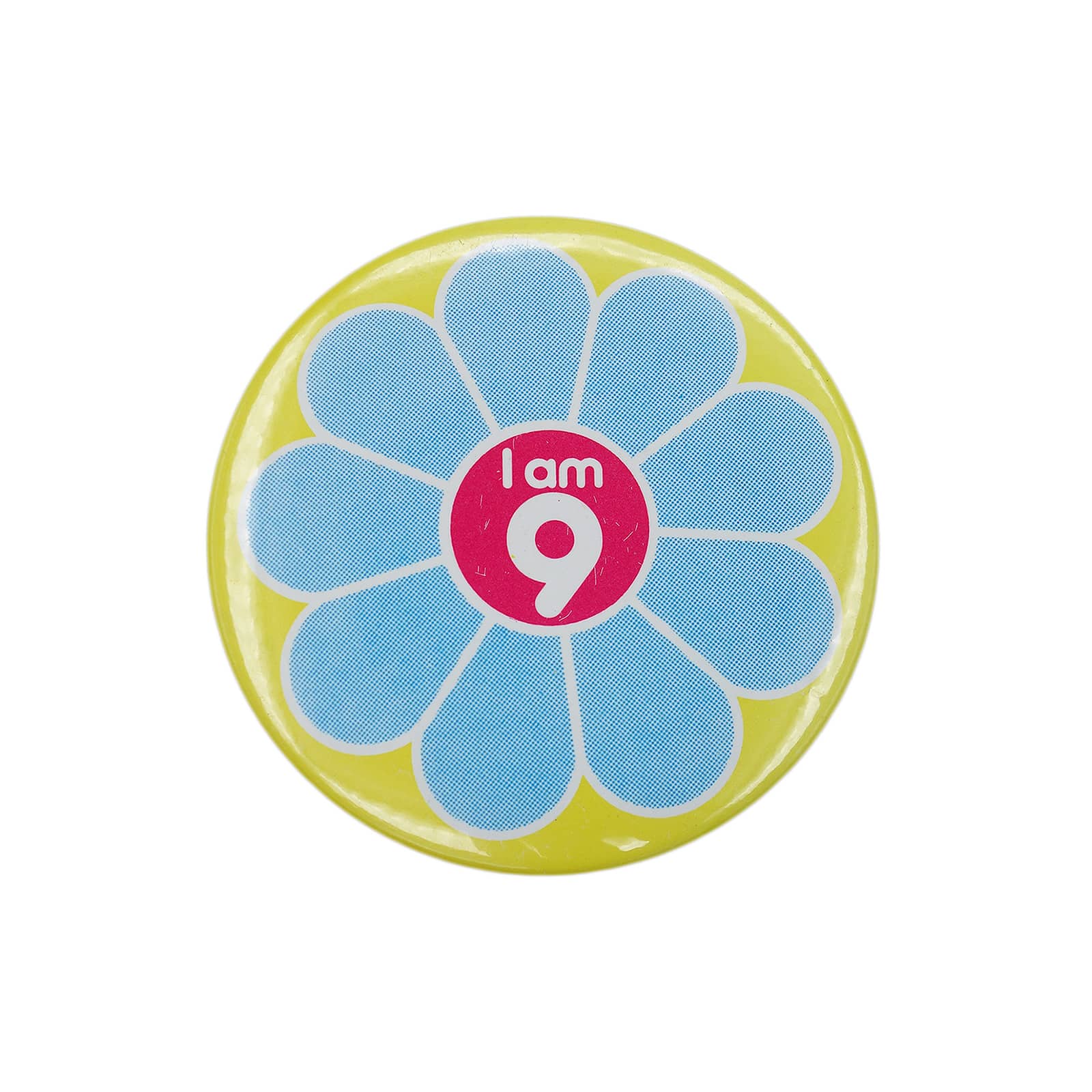 I am 9 花 缶バッジ バッチ 9歳 誕生日