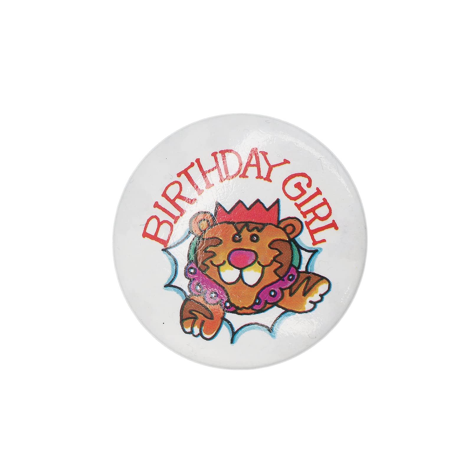 BIRTHDAY GIRL 缶バッジ バッチ 誕生日 トラの王女
