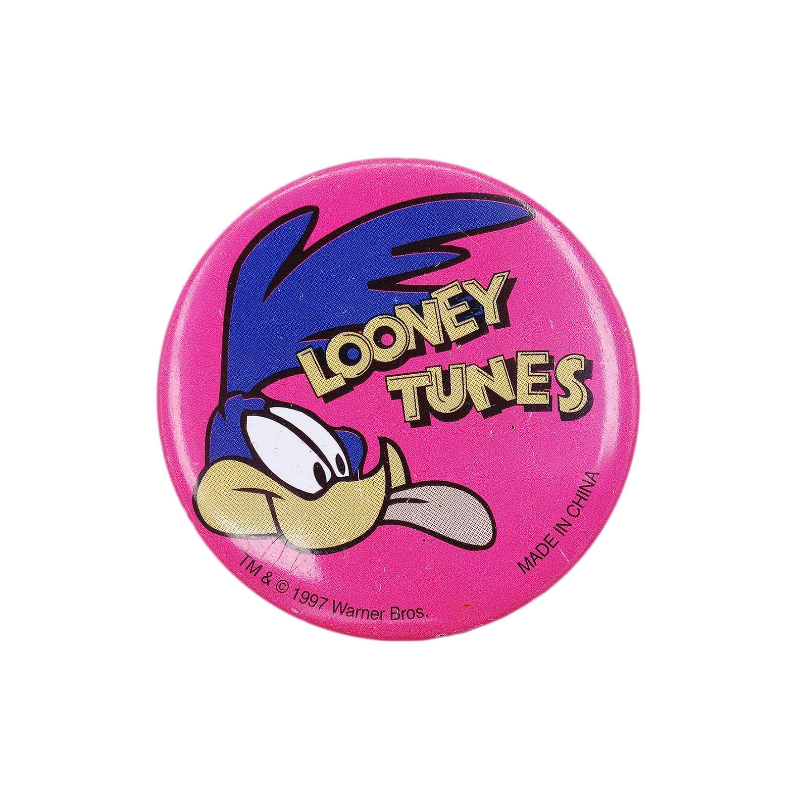 LOONEY TUNES ロードランナー 缶バッジ バッチ 1997 Warner Bros