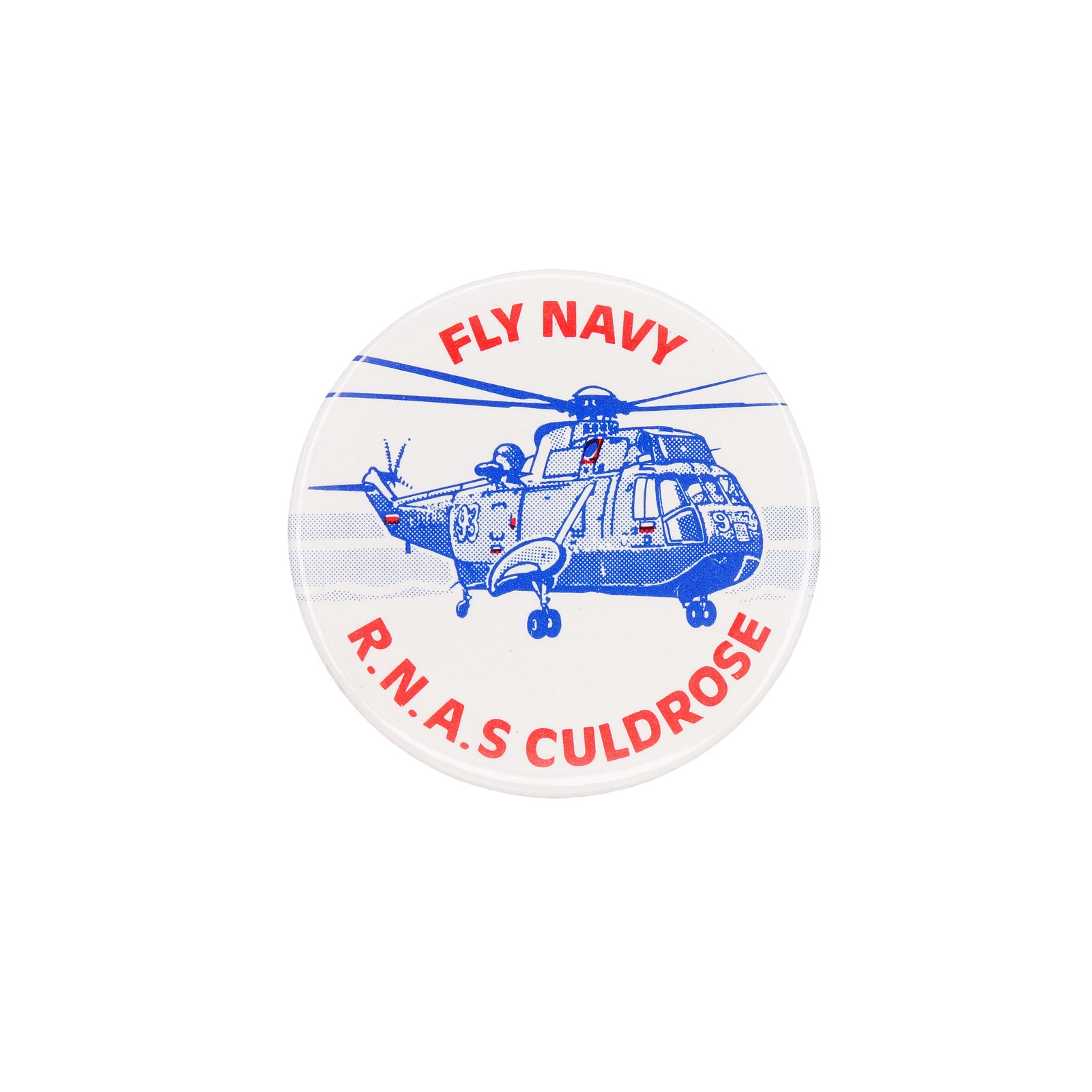 FLY NAVY R.N.A.S CULDROSE クルドローズ海軍航空基地 缶バッジ バッチ