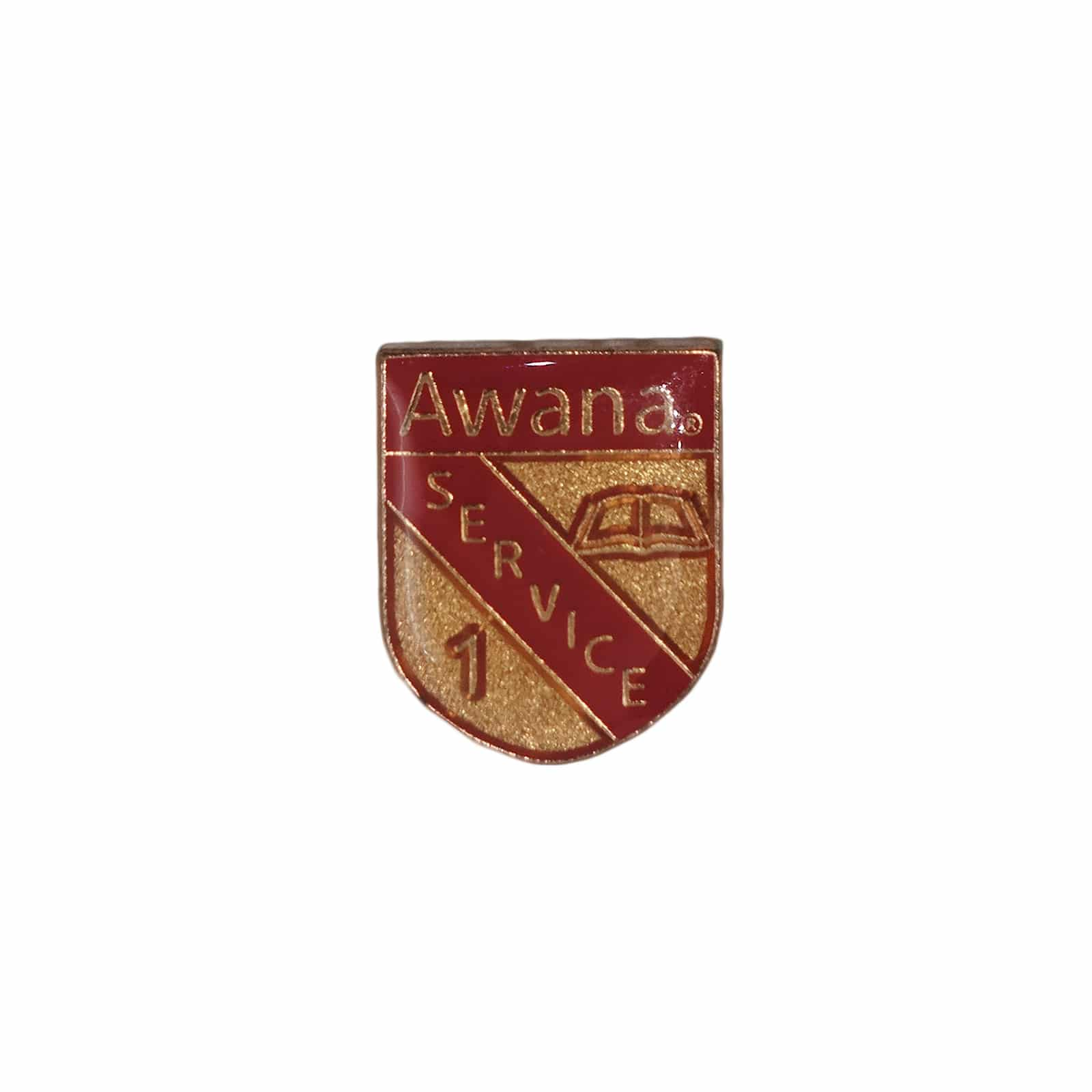 Awana SERVICE 1 YEAR ピンズ 留め具付き