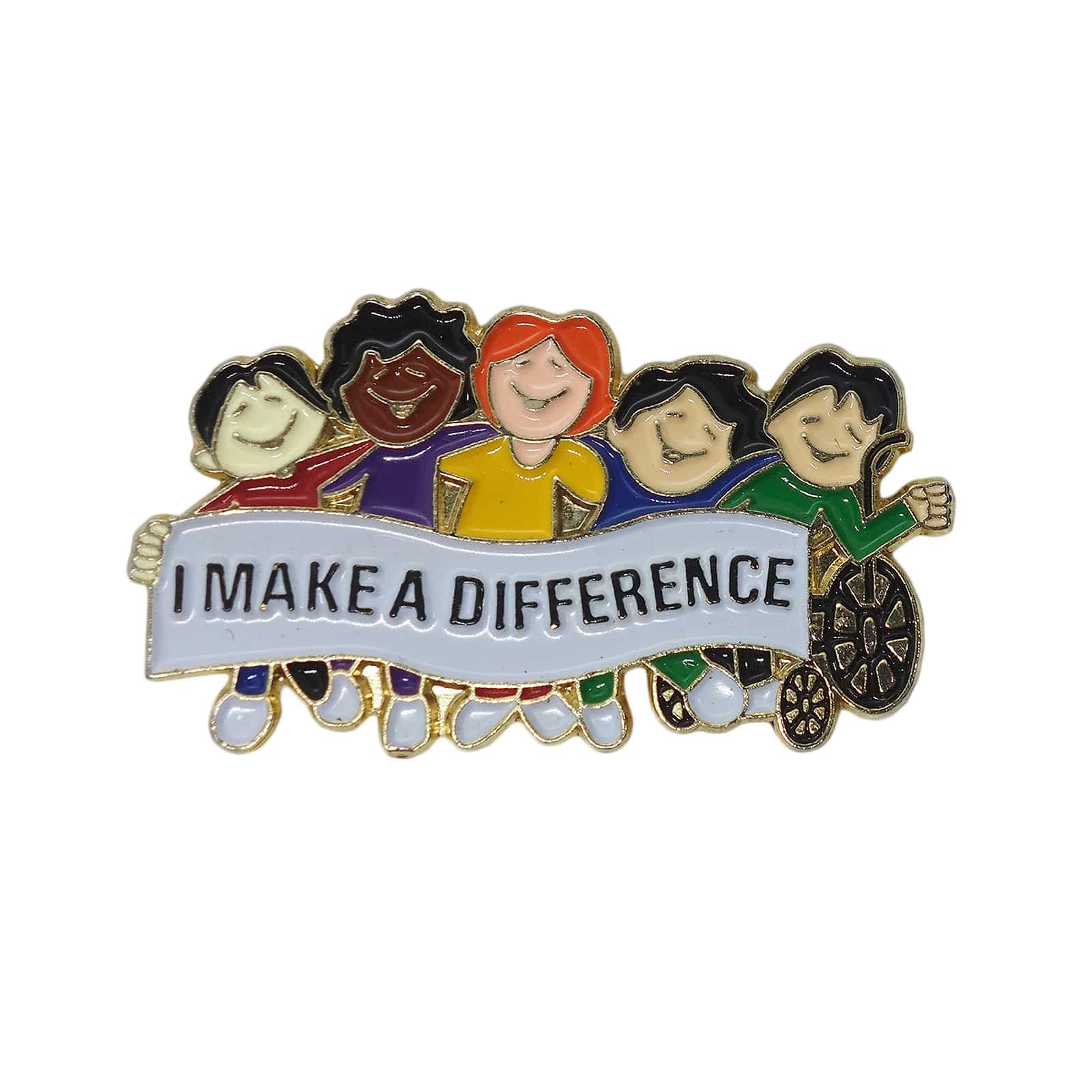 I MAKE A DIFFERENCE ピンズ 子供 留め具付き