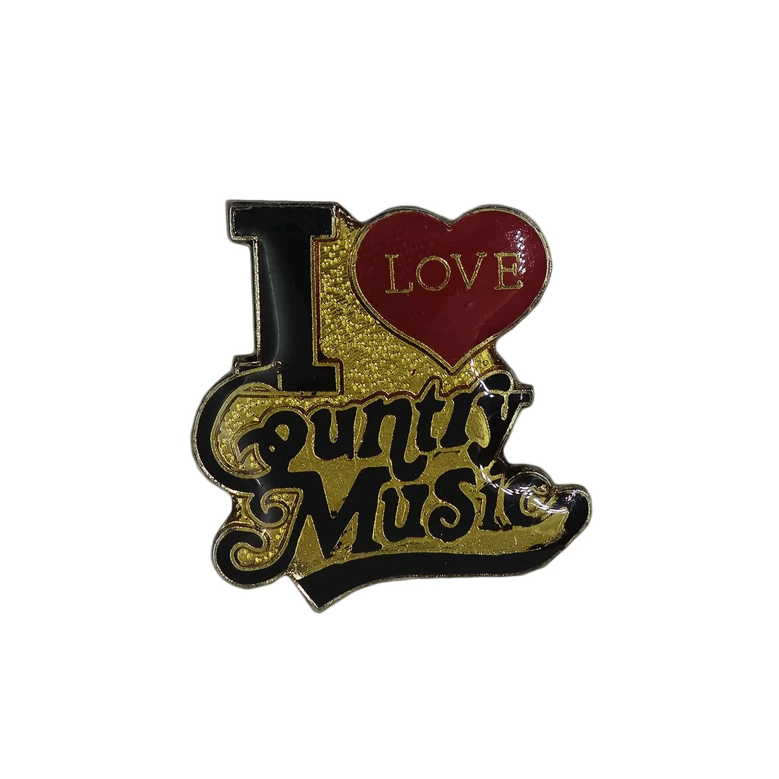 I LOVE Country Music ピンズ 留め具付き