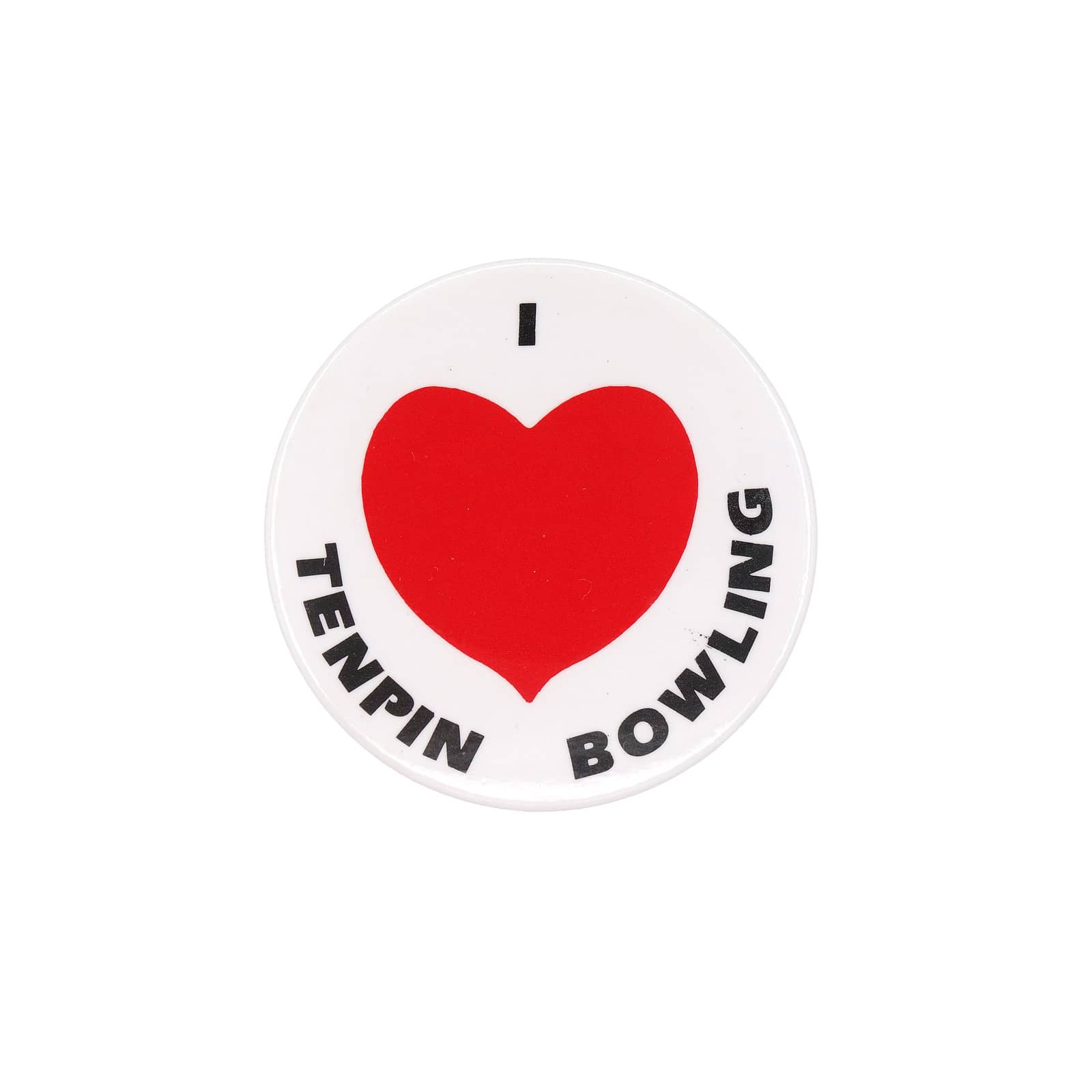 I LOVE TENPIN BOWLING 缶バッジ バッチ