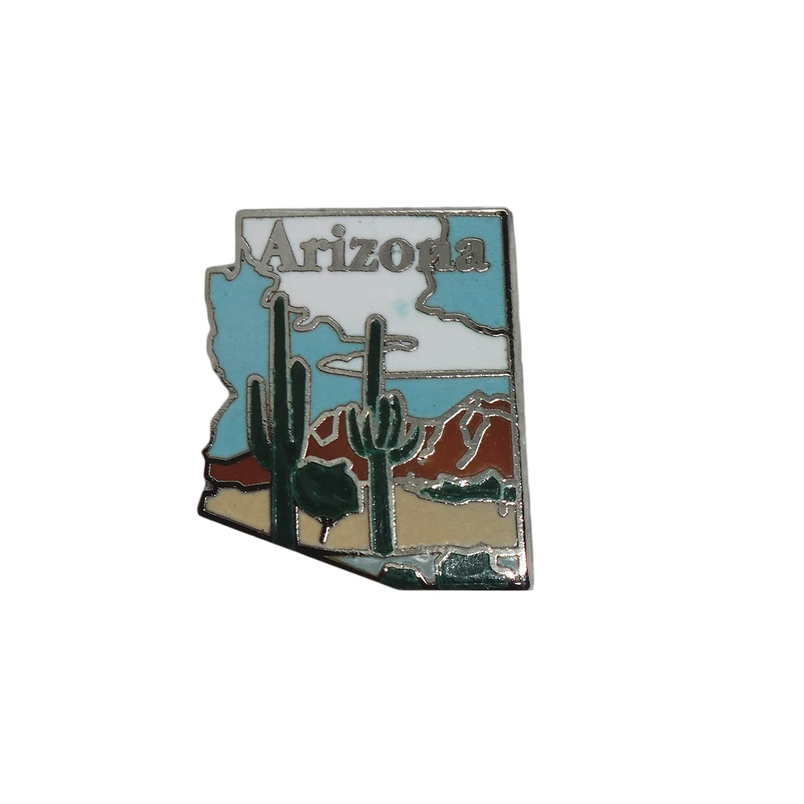 ARIZONA ピンズ アリゾナ州 地図型 留め具付き