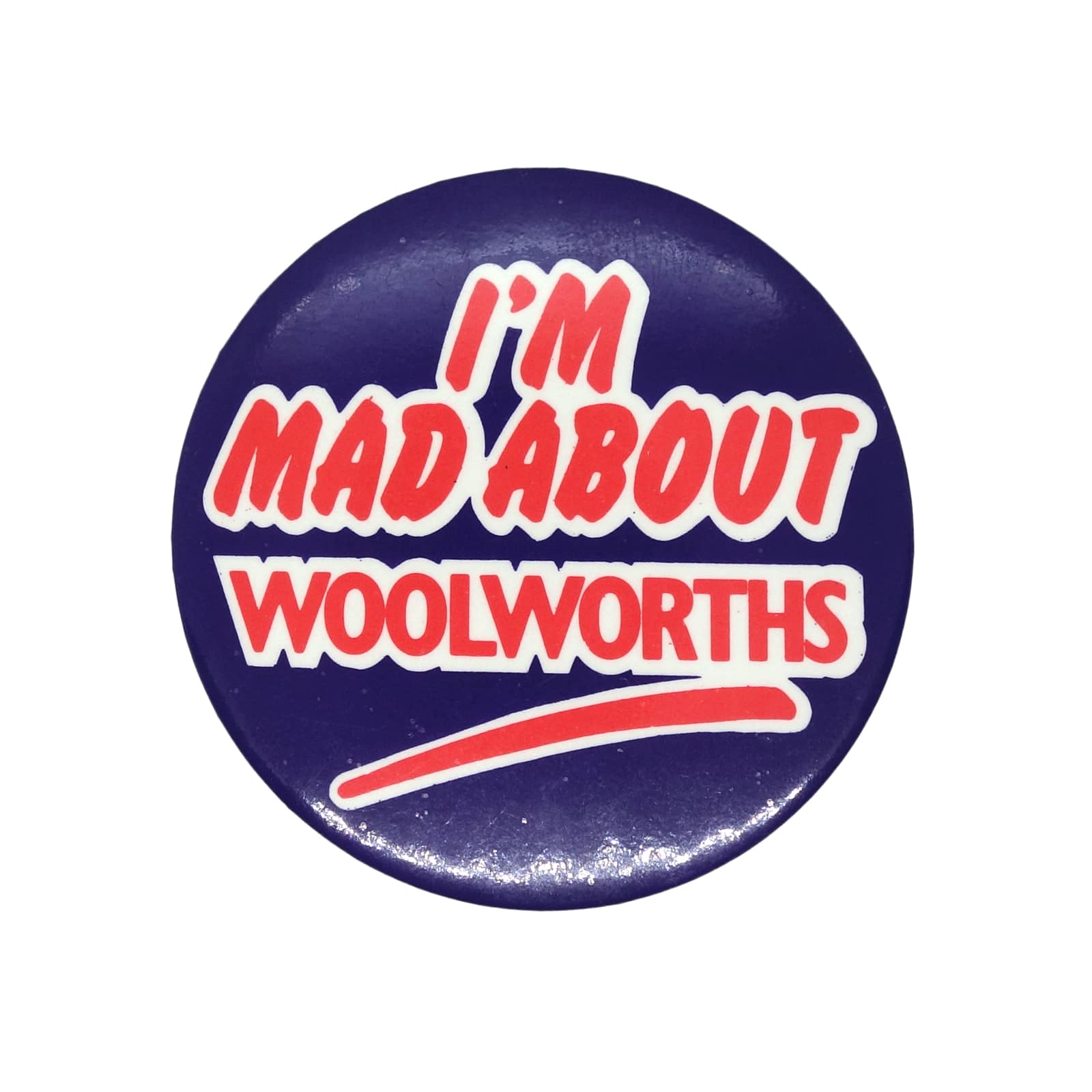 レトロ 缶バッジ I'm Mad About Woolworths