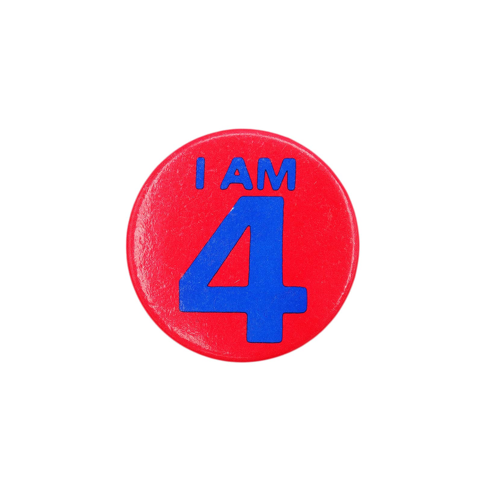 I AM 4 缶バッジ バッチ 4歳 誕生日