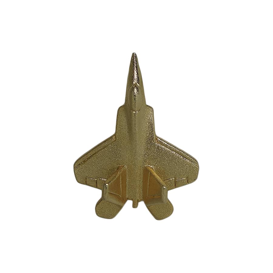 F-22 戦闘機 ピンズ 飛行機 金色 留め具付き