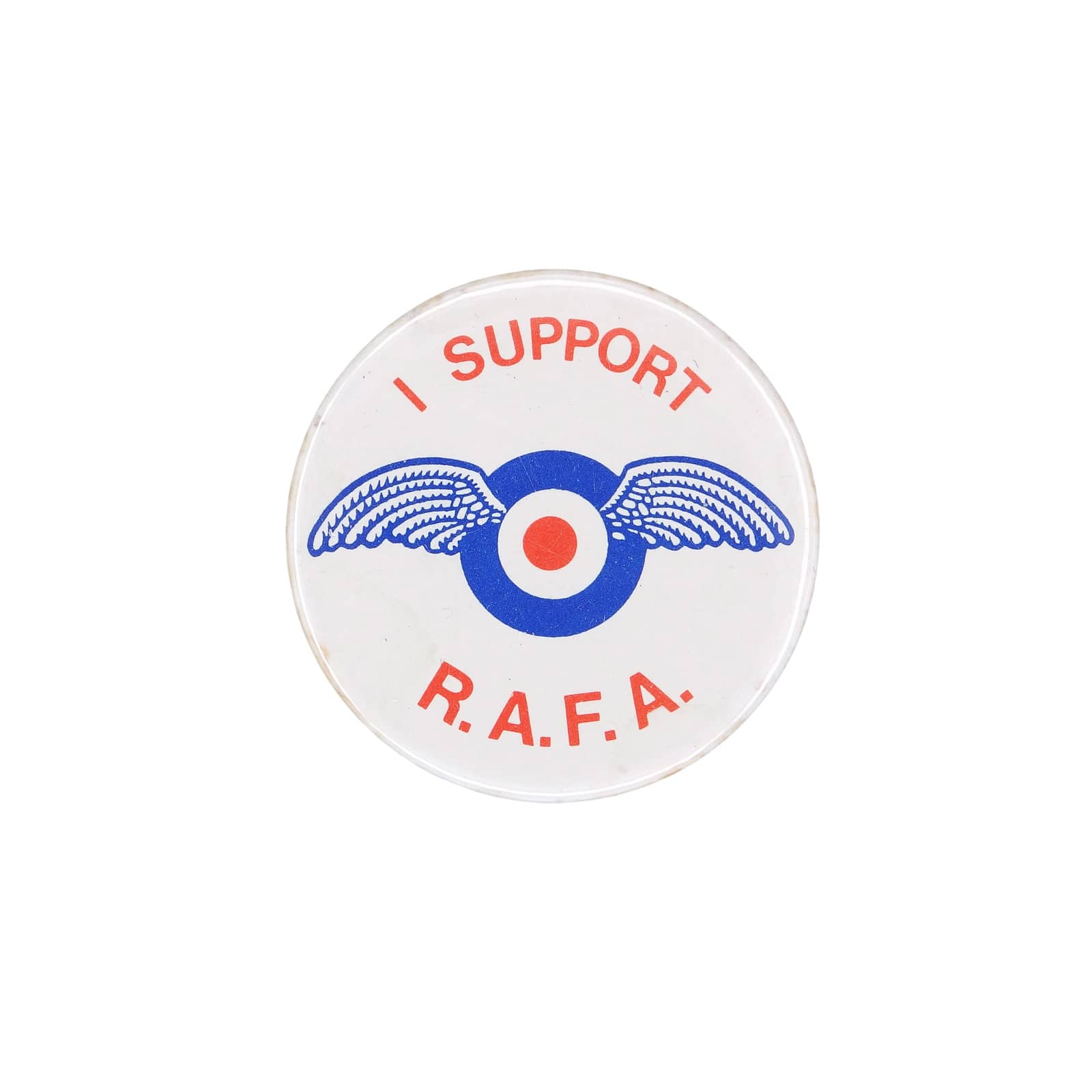 I SUPPORT R.A.F.A. イギリス 王立空軍協会 缶バッジ バッチ