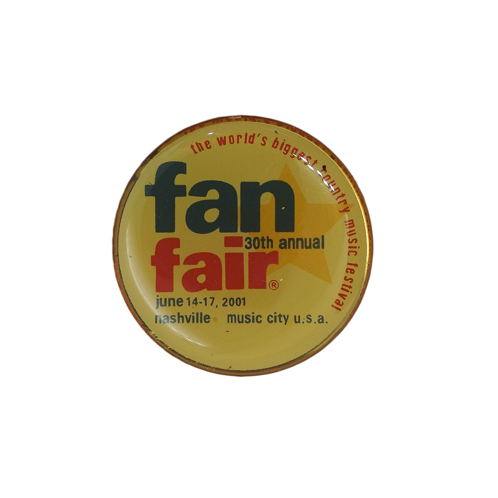fan fair 2001 カントリーミュージック フェスティバル ピンズ 留め具付き　