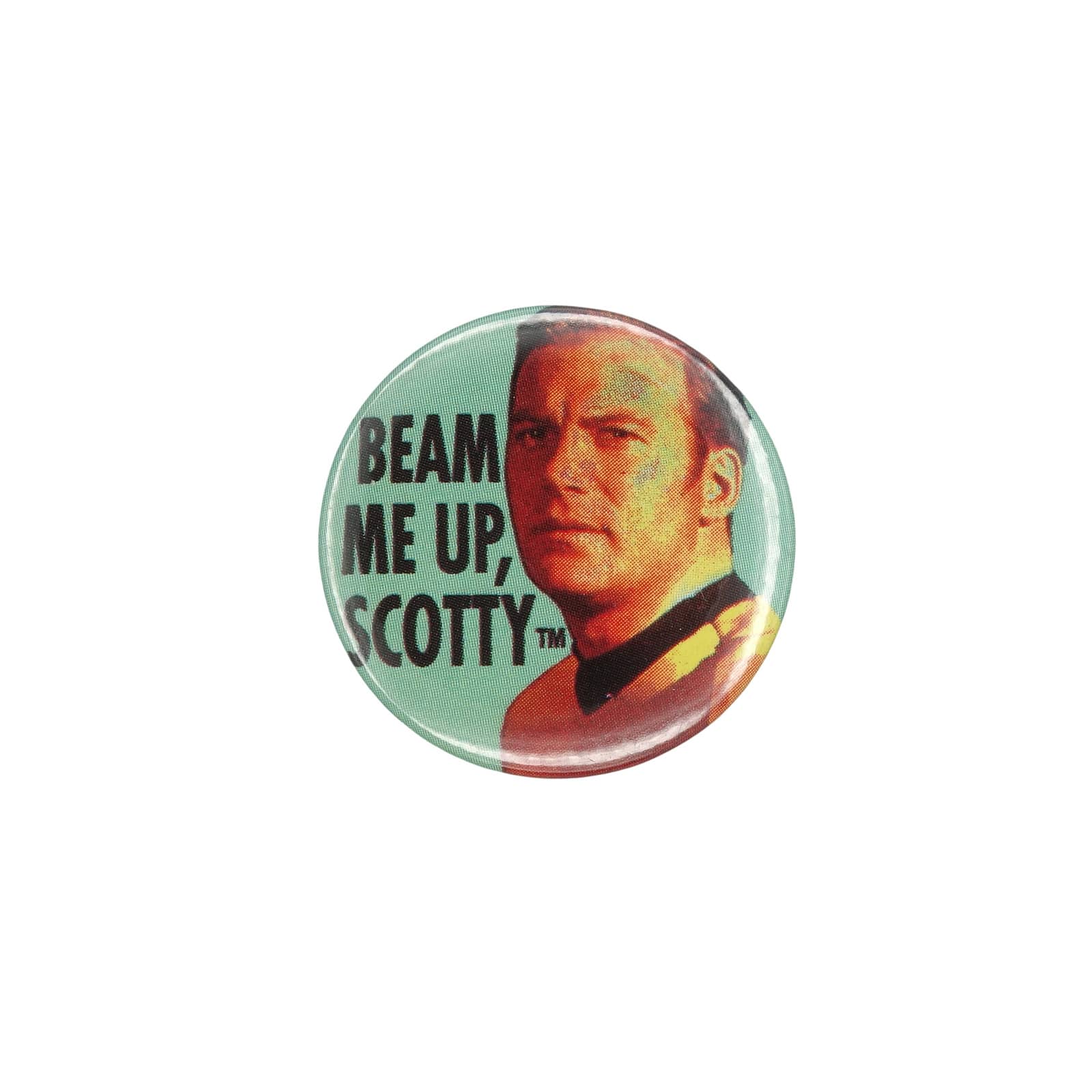 BEAM ME UP, SCOTTY スタートレック カーク船長 缶バッジ バッチ