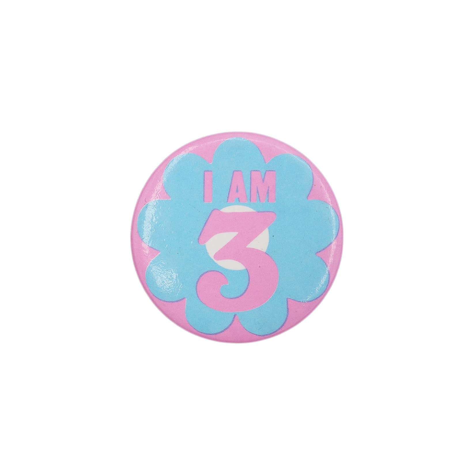 I AM 3 缶バッジ バッチ 3歳 誕生日