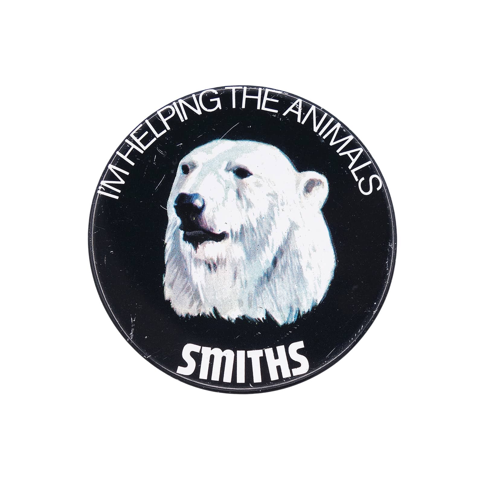 SMITHS CRISPS シロクマ 缶バッジ I'M HELPING THE ANIMALS