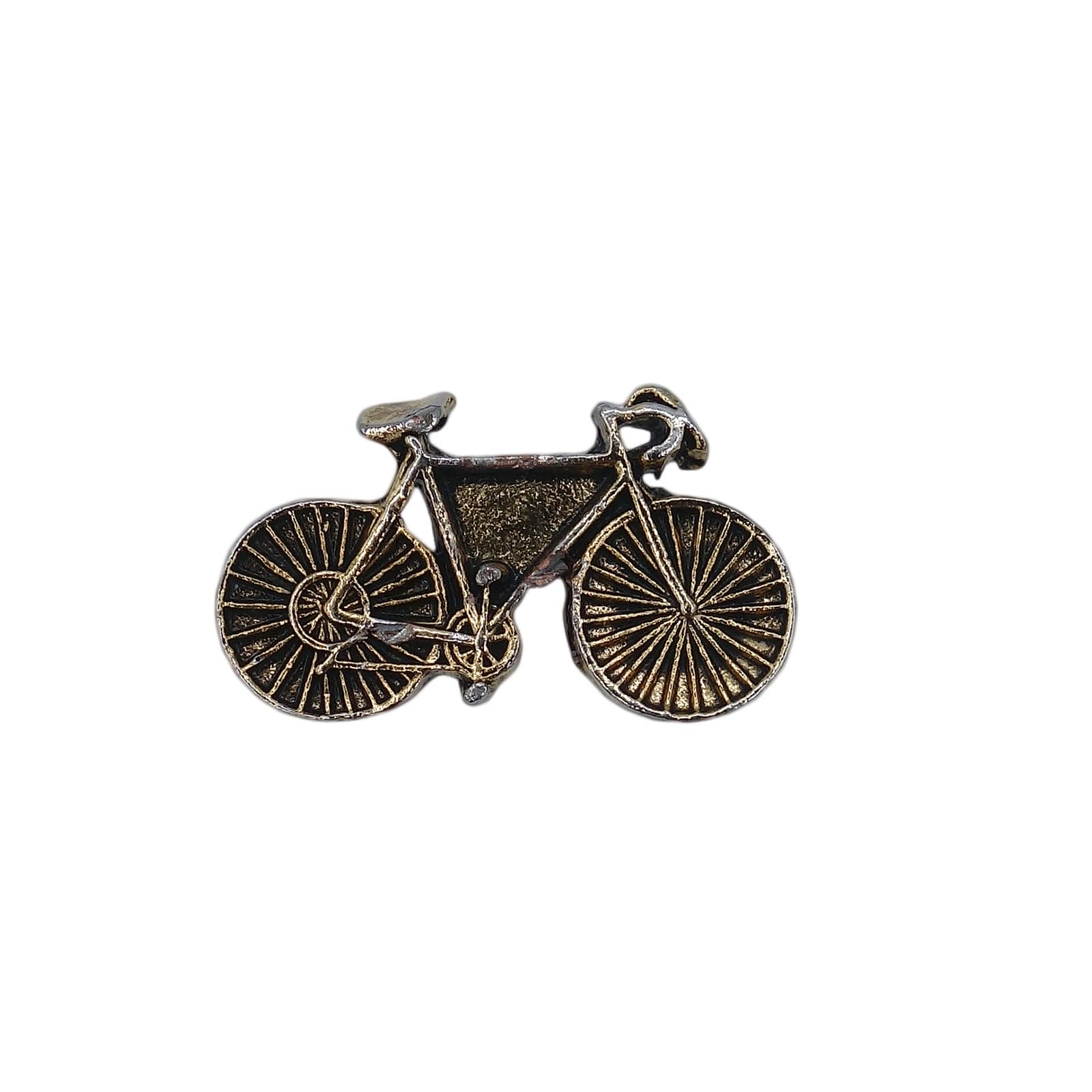 自転車 ピンズ 金色