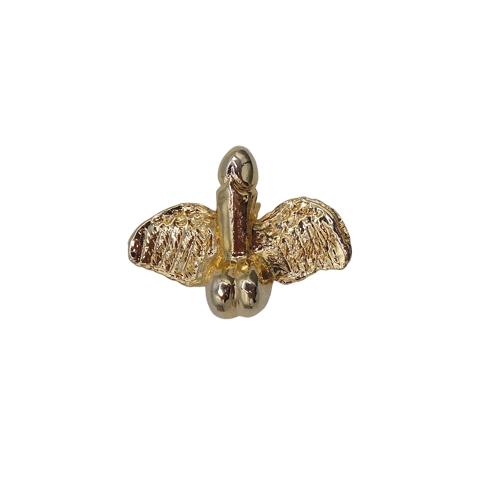 翼の生えた男性器 Winged Phallus アダルト ピンズ 金色