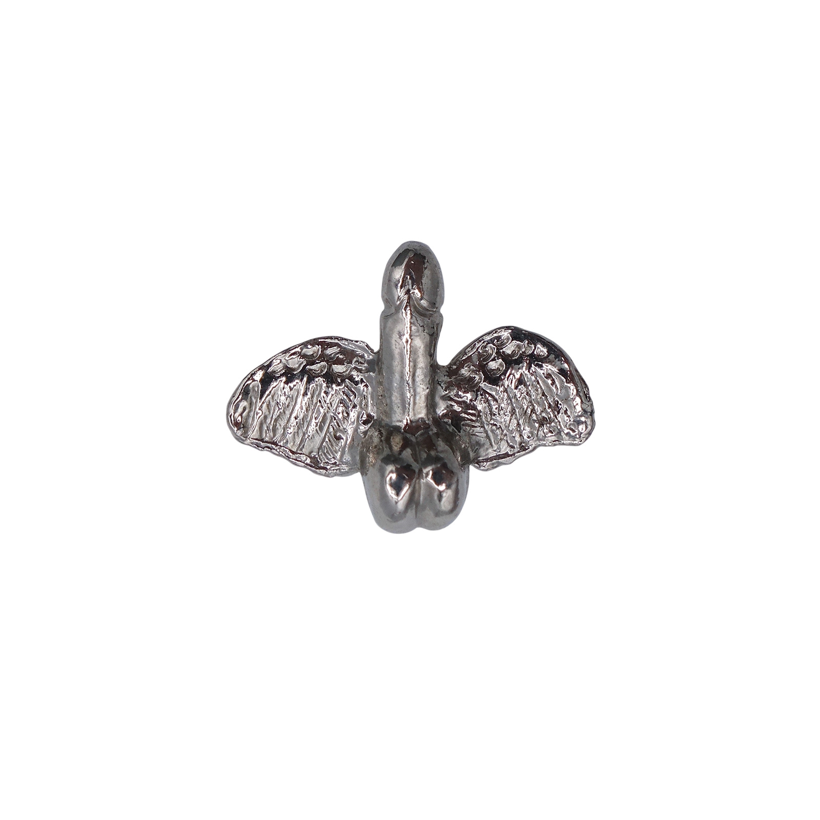 翼の生えた男性器 Winged Phallus アダルト ピンズ 銀色