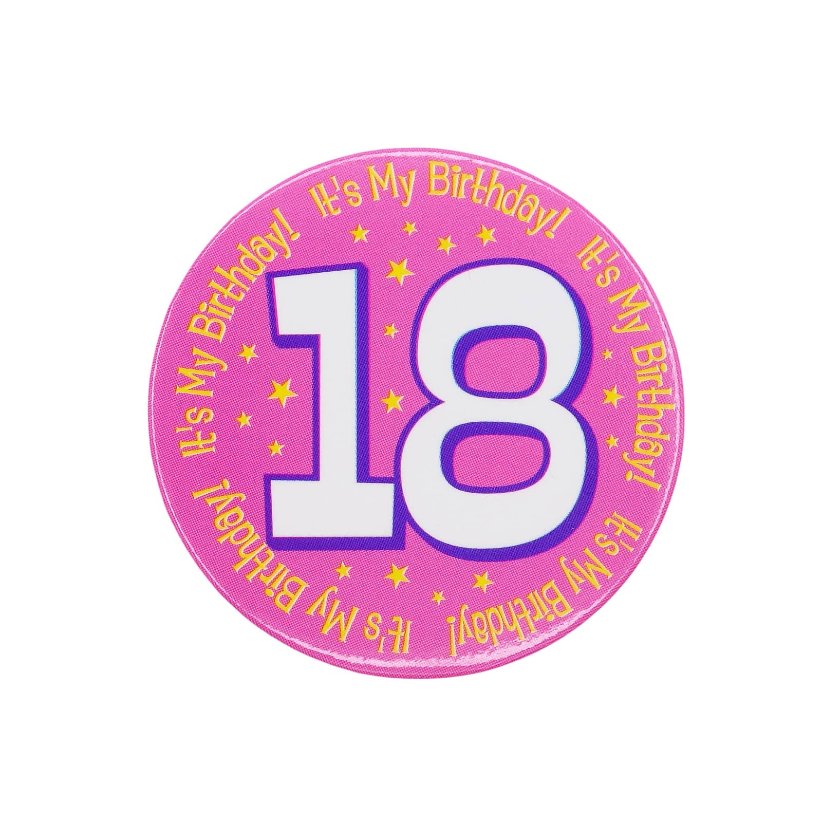 It's my birthday 18 缶バッジ バッチ 18歳 誕生日