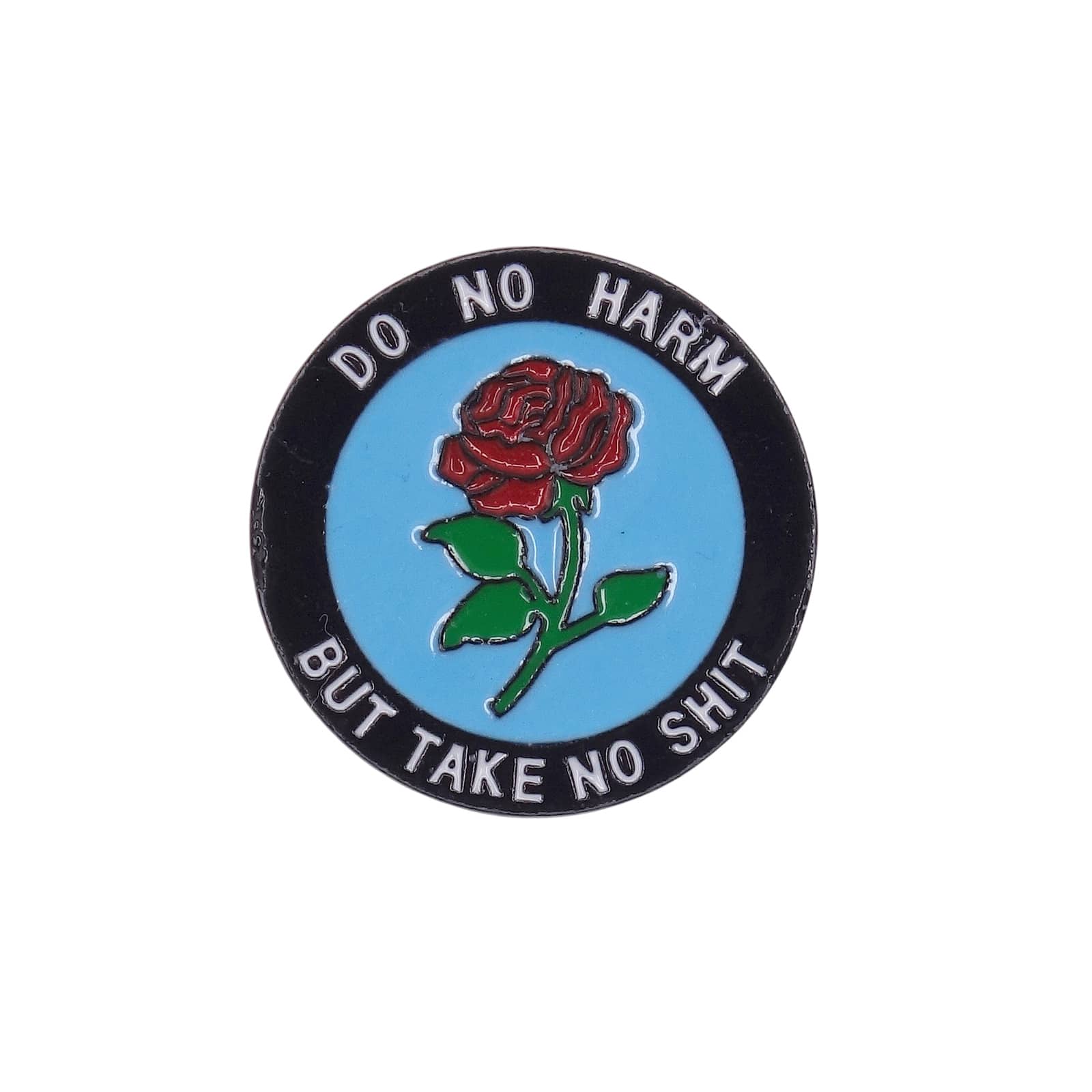 DO NO HARM BUT TAKE NO SHIT 薔薇 ピンズ