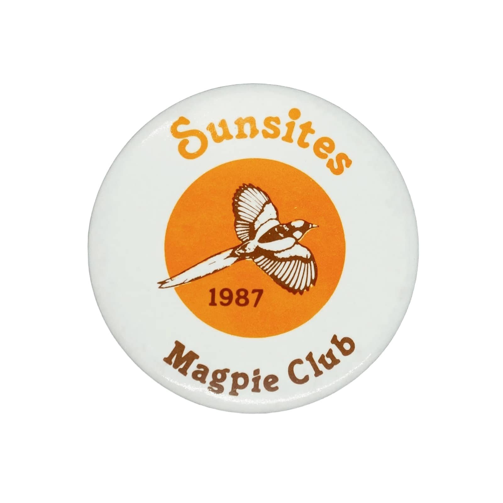 ビンテージ 缶バッジ Magpie Club 1987