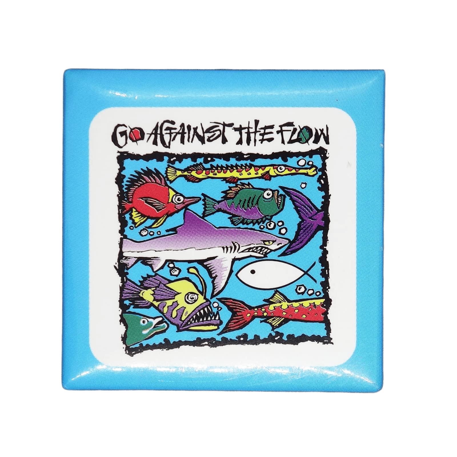 魚 90's レトロ 缶バッジ