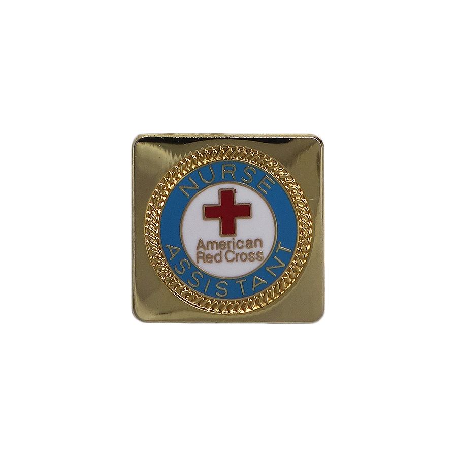 American Red Cross ピンズ NURSE ASSISTANT 赤十字 留め具付き