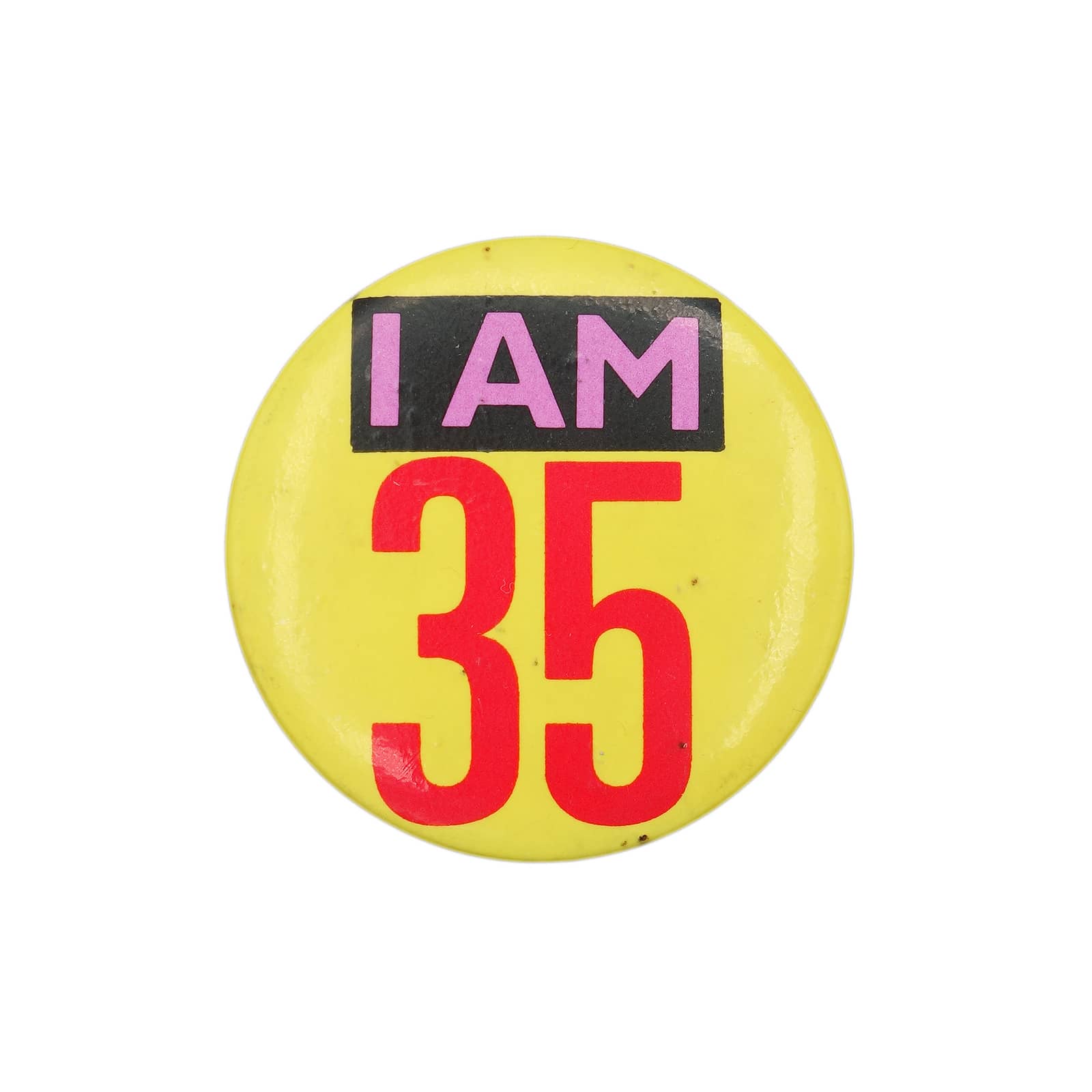 I AM 35 缶バッジ バッチ 35歳 誕生日