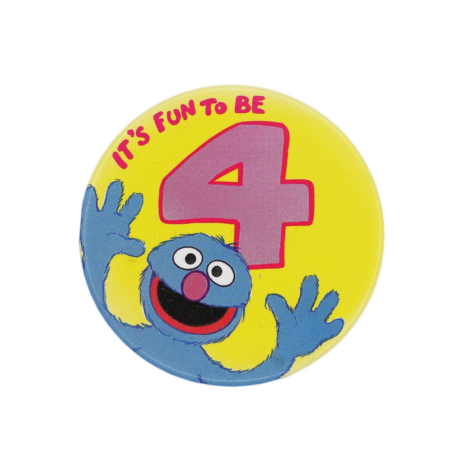 IT'S FUN TO BE 4 セサミストリート 缶バッジ クリップバッチ 4歳 誕生日
