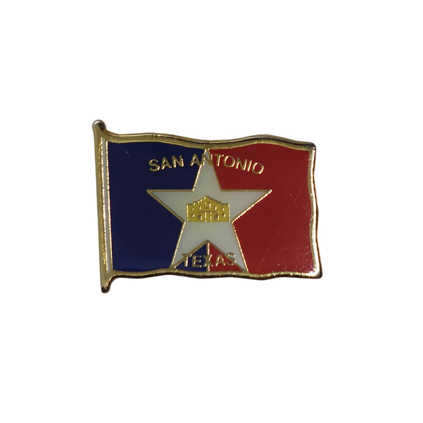 SAN ANTONIO ピンズ テキサス州 サンアントニオ市旗 留め具付き