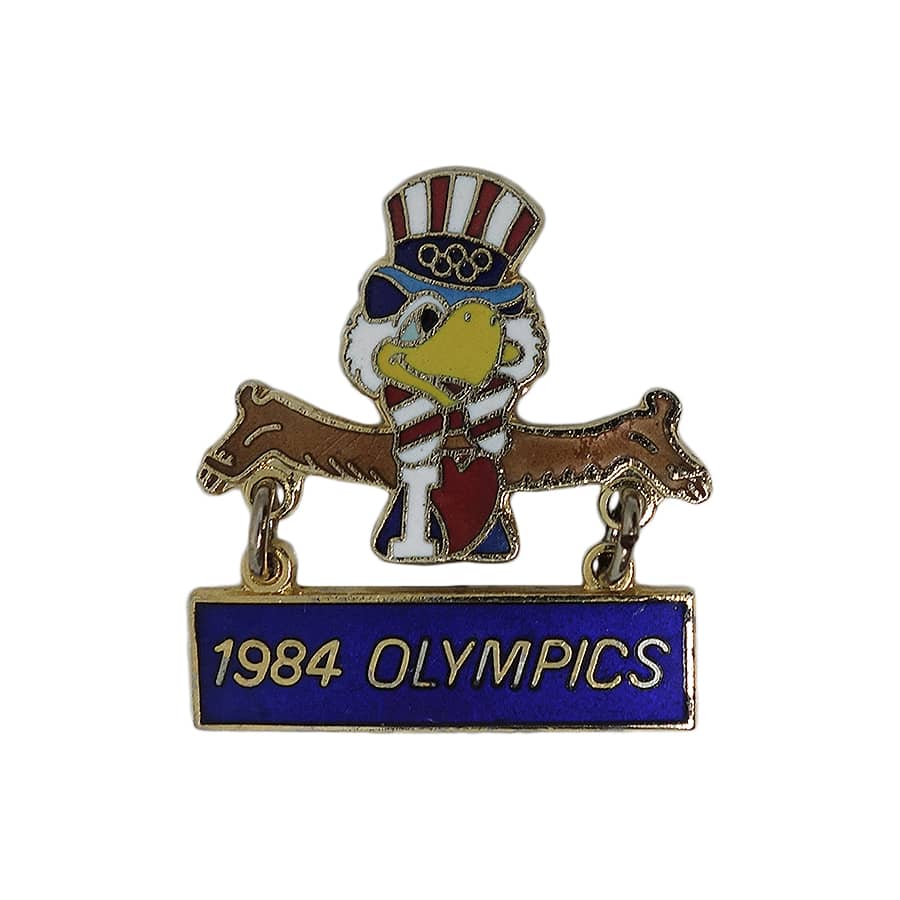 1984年 ロサンゼルスオリンピック ブローチ ビンテージ 五輪 イーグルサム